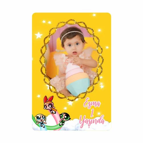 PowerPuff Girls Temalı Doğum Günü Afişi